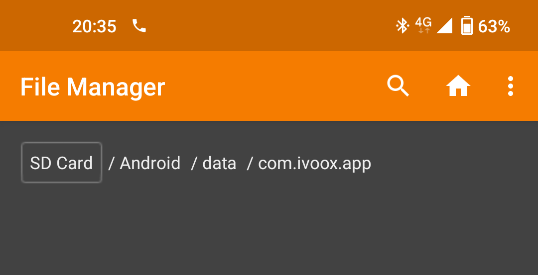 Android directory on Android file manager